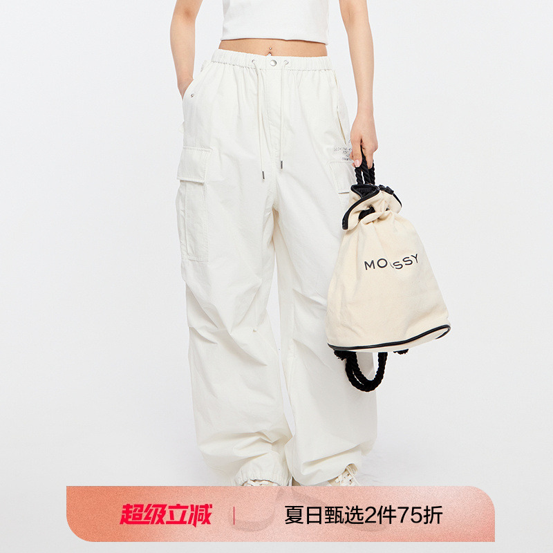 MOUSSY 2024夏季新品高街机能运动风工装裤休闲裤女028