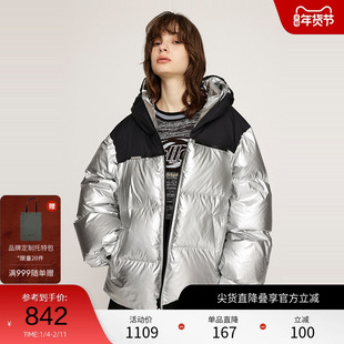 SLY 24冬季新品时尚宽松面包保暖连帽羽绒服外套038HAZ30-0061