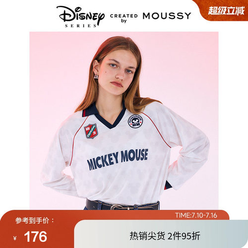 moussy 春季迪士尼联名Blokecore米奇T恤女010HAL90-0901