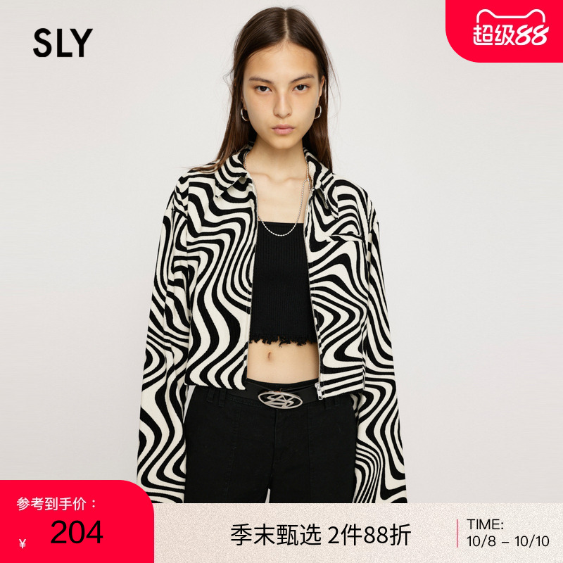 sly复古感灯芯绒短款夹克外套