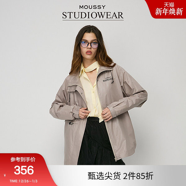 moussy x studiowear 秋季新品户外风抽绳外套028HAA30-1971