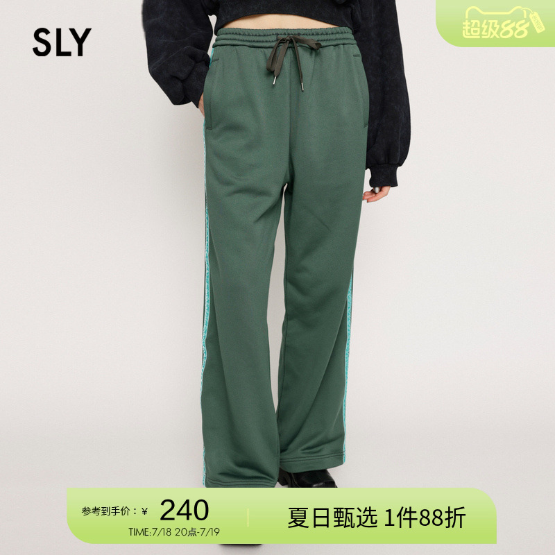sly美式直筒运动休闲风休闲裤