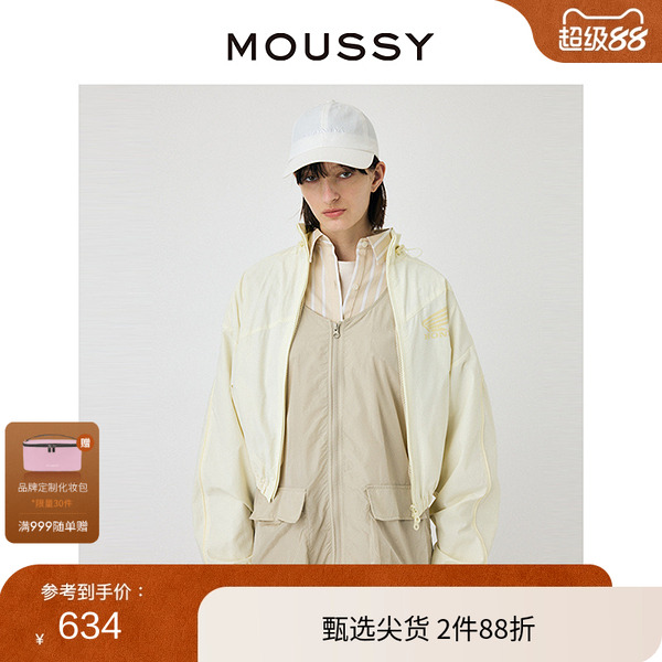 MOUSSY山系户外风拼色夹克外套