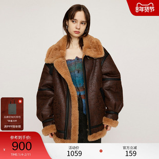 SLY 24冬季新品机车风大翻领夹克外套030HAY30-1411