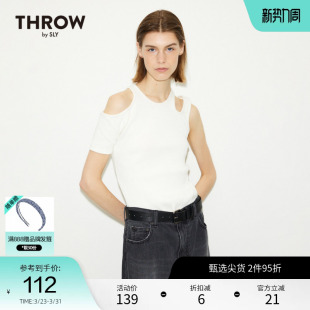 T恤030GS080 春夏不规则露肩短袖 SLY 2480 THROW系列
