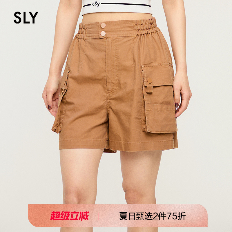 SLY户外风运动感日系工装裤短裤