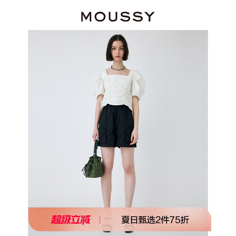 立体拉链口袋，工装短裤