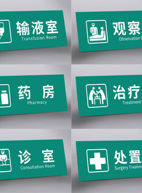 诊所标识牌医院科室门牌诊所规章制度牌治疗室标识牌医院门诊诊所提示牌卫生室门口门贴指示牌定制订做
