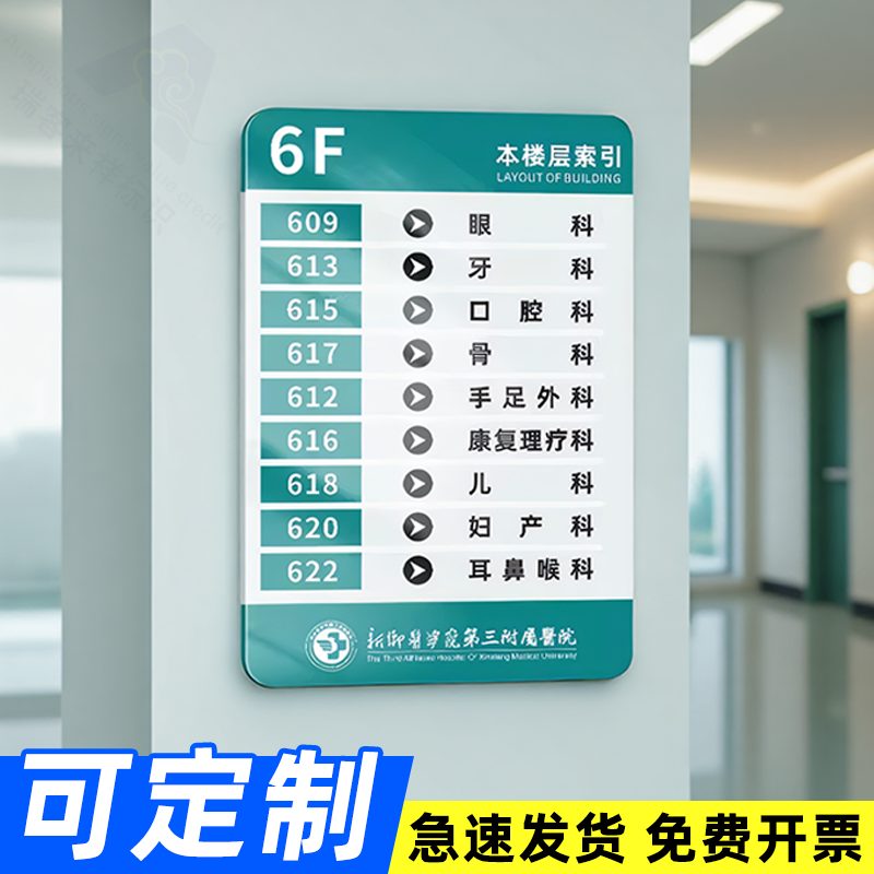 医院大厅楼层索引牌指示牌