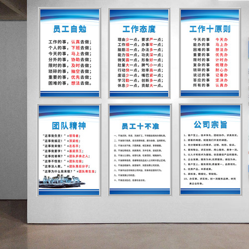 公司员工守则全套管理制度牌