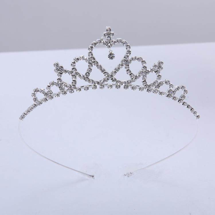 【皇冠】儿童婚纱礼服演出服主持人韩版镶钻皇冠配饰优雅百搭
