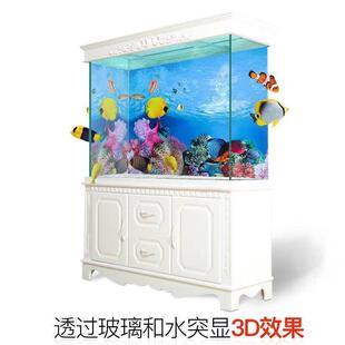 鱼缸背景贴纸高清立体背景图水族箱鱼缸黑色可剪裁壁纸装饰背景画