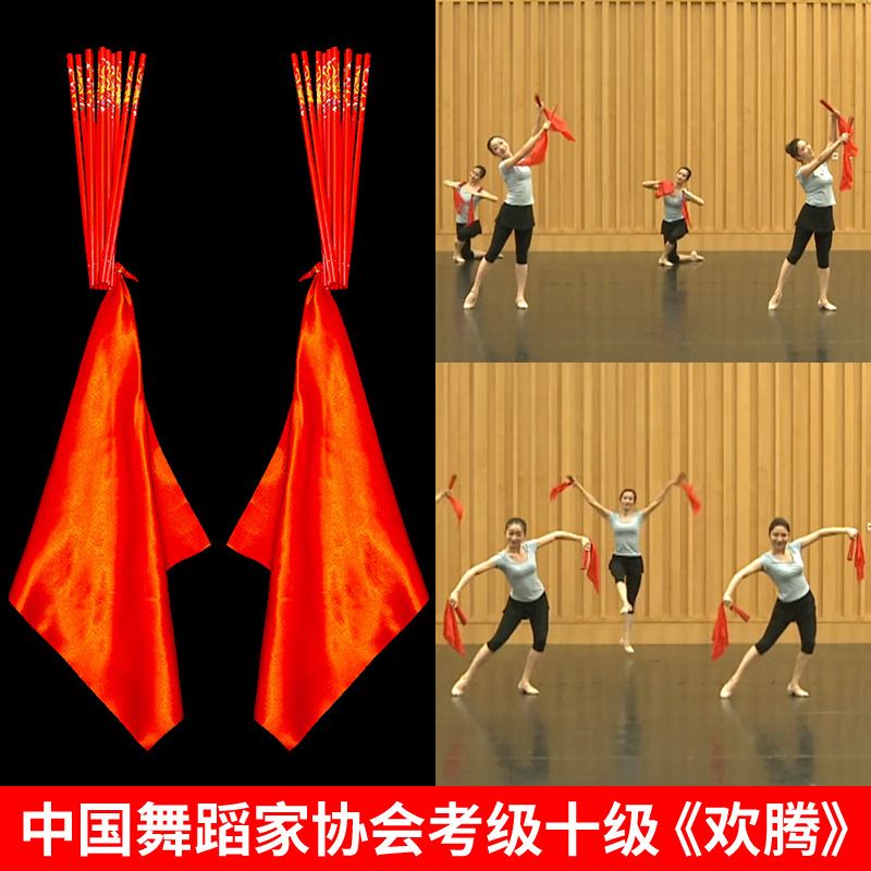 中国舞蹈家协会考级专用蒙古红筷子舞跳舞十级欢腾少儿童专业道具