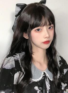 日系假发女长发ita网红修脸长卷发玉米烫羊毛卷逼真气质全头礼物