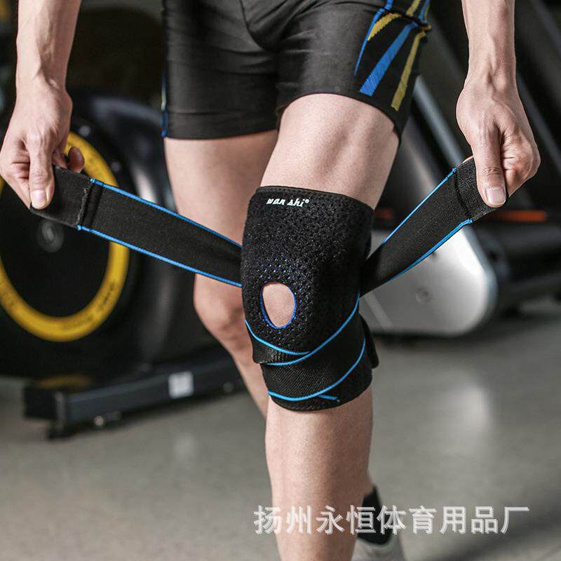 运动护膝绑带加压硅胶冷感男女跑步篮球登山骑行健身训练护具礼物