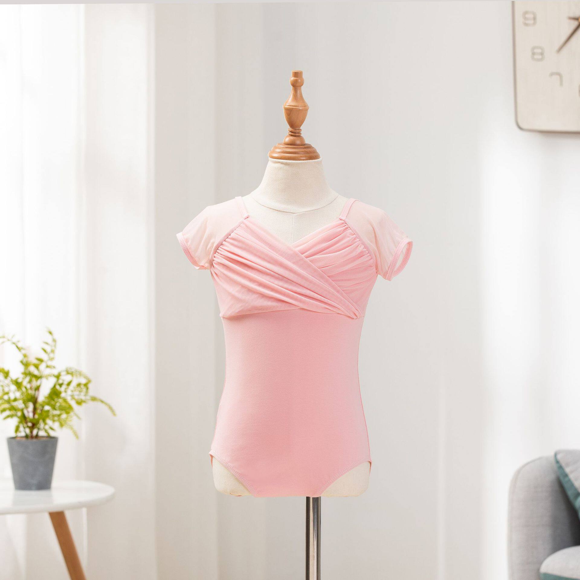 儿童夏季短袖练功服舞蹈服夏天芭蕾舞跳舞衣中国舞形体体操服女童