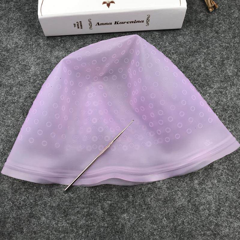 挑染硅胶帽子带挑染针挑色染色帽子耐拉耐用硅胶材质美发染发礼物