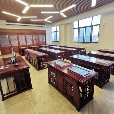 数字化教学书法投影仪临摹桌国学课桌教师讲桌中式榆木毛笔专用桌