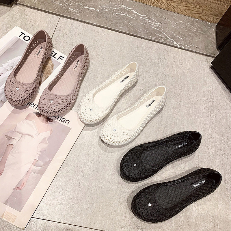 2026夏季凉鞋女平底镂空塑料防滑洞洞鞋妈妈护士软底舒适孕妇凉鞋
