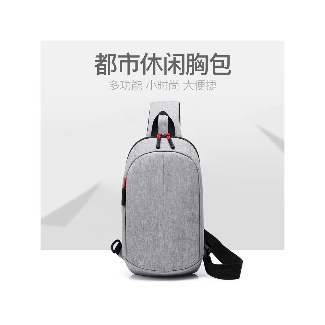 胸包男时尚斜拉链男士斜挎包后背包休闲户外运动腰包多用胸包