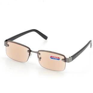 镜片金属架老视镜东海半框架老花镜 无框打孔加厚眼镜片