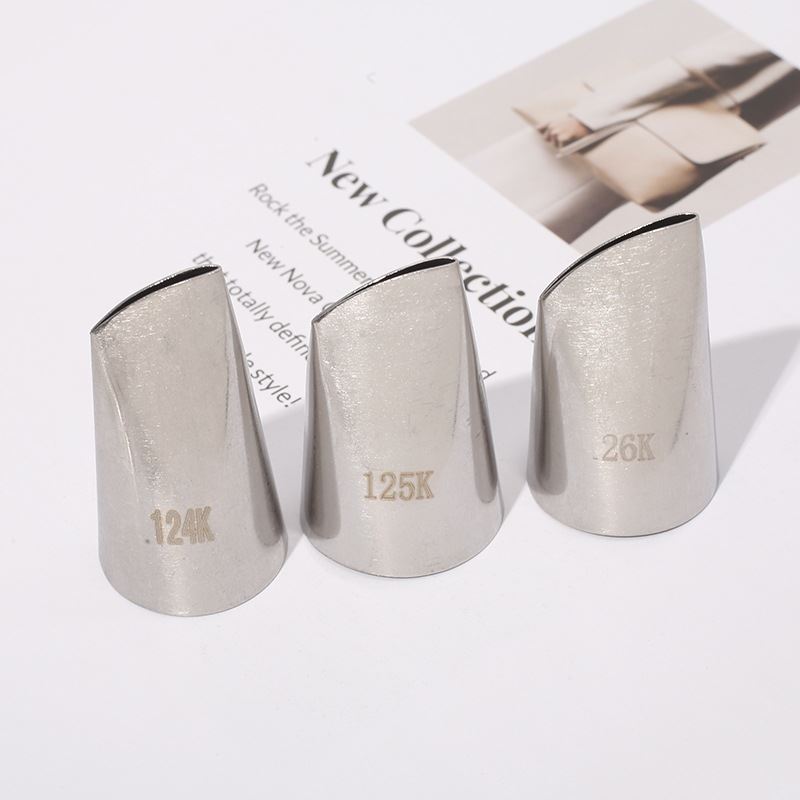 124K#125K#126K韩式奥斯汀玫瑰花裱花嘴3件套不锈钢制烘培工定制