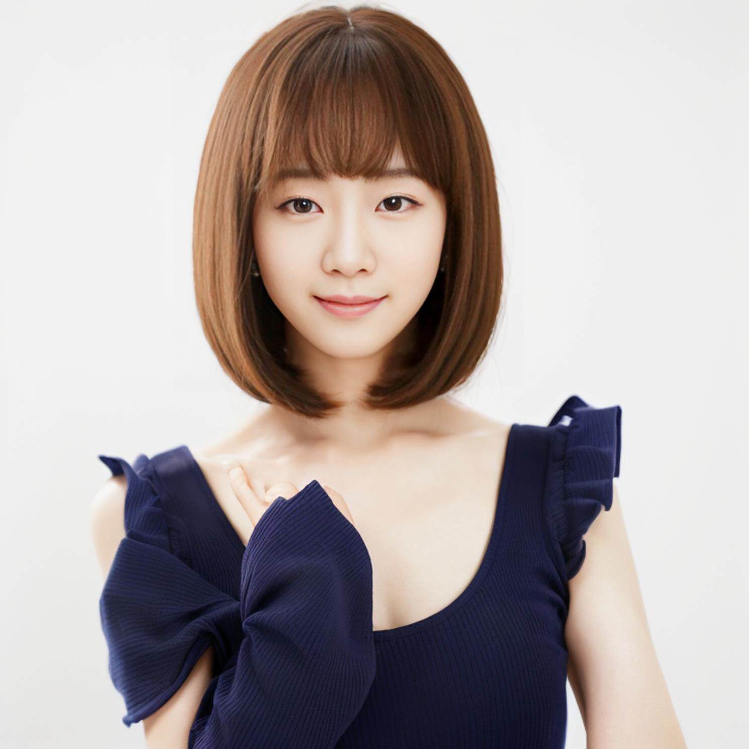 日韩假发短发女bobo头空气刘海短直发 甜美可爱修脸个性假发礼物