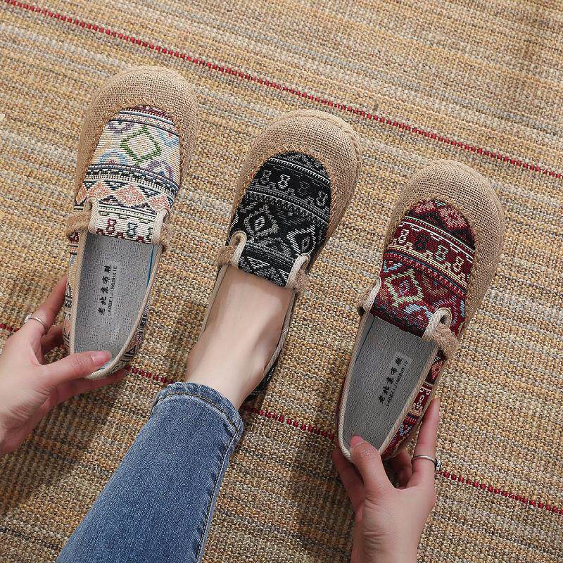 2027春秋新女鞋老北京布鞋防滑单鞋中老年休闲帆布鞋一脚蹬女礼物