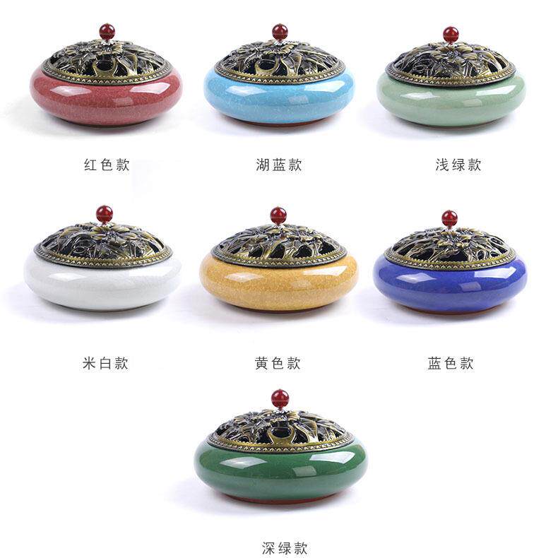 冰裂陶瓷大号蚊香炉家用