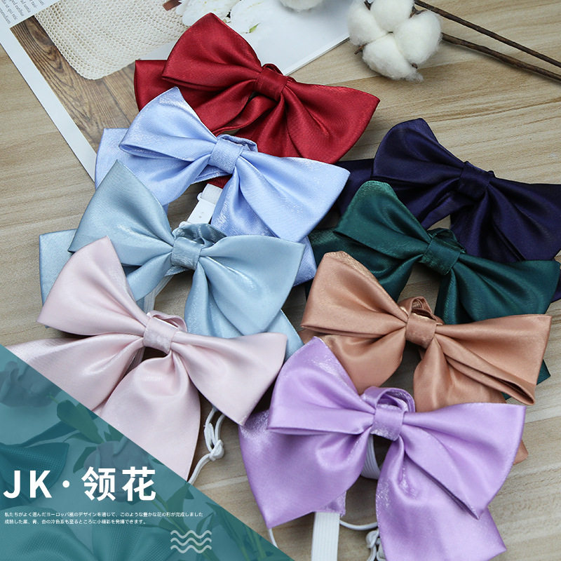日式色涤丝蝴蝶结JK领结 女士学生学院风制服领结 嵊州领结