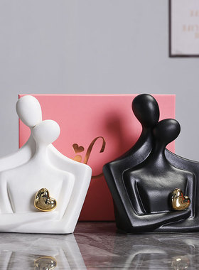 新款高档创意礼盒包装幸福恋人摆件结婚庆新婚送新人情侣生日定制