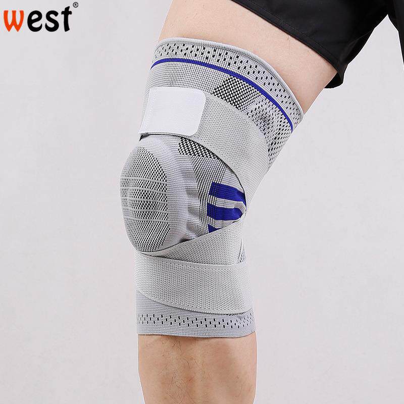 运动护膝 篮球健身跑步舞蹈硅胶薄款护膝 户外登山护具礼物