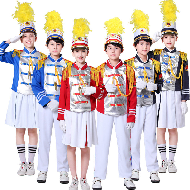 少儿鼓号服装中小学生升旗手服装鼓乐队服装儿童管乐服仪仗队服装