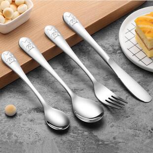 不锈钢西餐餐具创意儿童西式叉勺可爱小熊牛排刀叉勺餐具套装