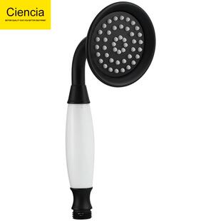 铜陶瓷金色圆形手持沐浴花洒淋浴喷头小花洒莲蓬头冷热ciia