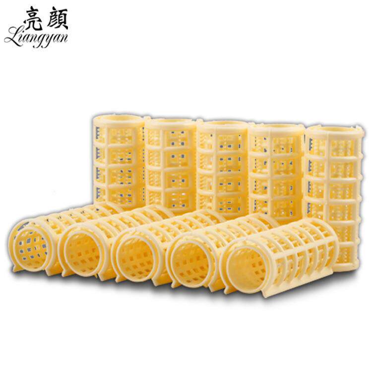 直销DIY卷发器塑料双层 子母卷发筒发卷 内扣盘发器 10只装礼物