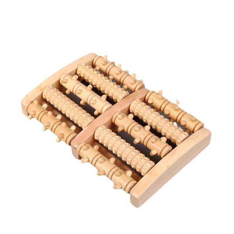 家用木质滚轮式足底脚底按摩器实木脚部足部腿部按摩脚器穴位礼物