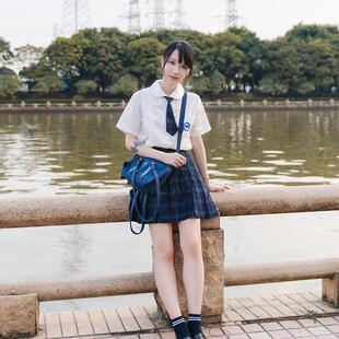 校服套装附jk制服刺绣风琴褶内搭白衬衫女设计感小众班服春装