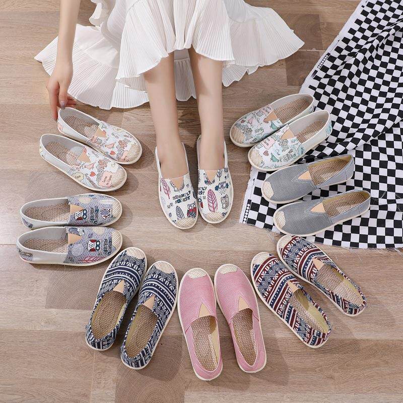 春秋女鞋休闲时尚帆布鞋草原公主渔夫平底透气老北京布鞋礼物