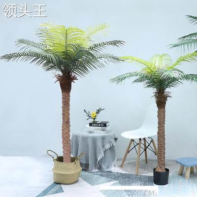 仿真椰子树假植物造景摆件室内大型绿植棕榈树盆景装饰针葵盆栽