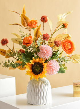 创意简约家居摆件玻璃花器花瓶手札插束花艺客厅玄关餐桌装饰摆设