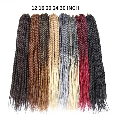 化纤假发畅销脏辫BOX BRAIDS 30寸加长小细三股辫礼物