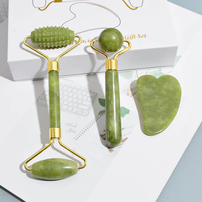 岫岩玉石滚轮按摩器穴位按摩仪面部感知觉训练矫复按摩器礼物