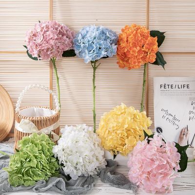 过胶手感绣球花INS风仿真花家居装饰婚庆假花MW96001定制