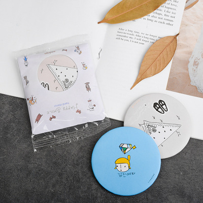 小镜子时尚便携随身化妆镜可爱卡通小圆镜广告定作赠品定制