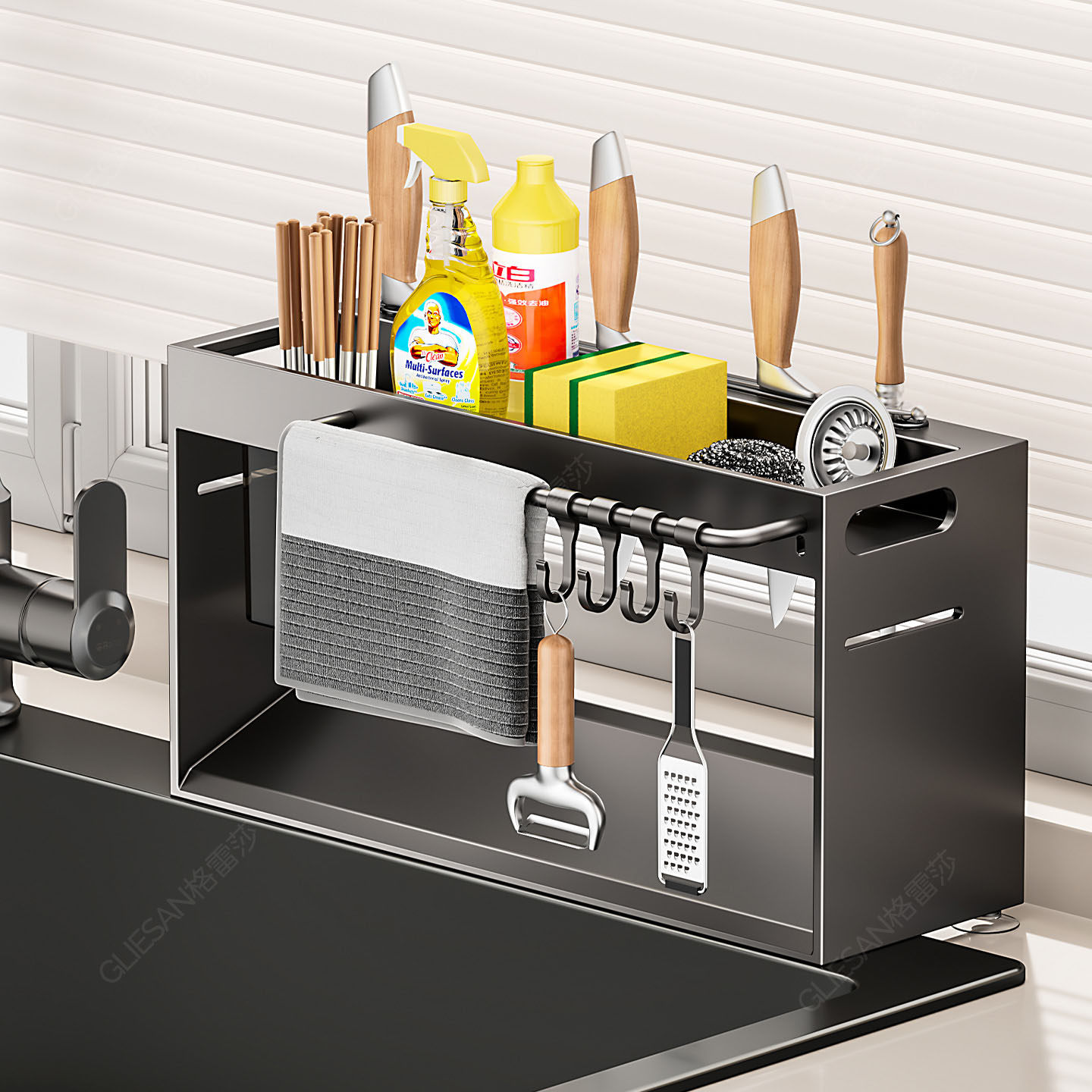 厨房抹布沥水架台面置物架家用水龙头海绵钢丝球刀具水槽收纳神器,厨房/烹饪用具,厨房置物架/置物柜/角架,淘宝优惠券,粉丝福利购,淘宝优惠卷