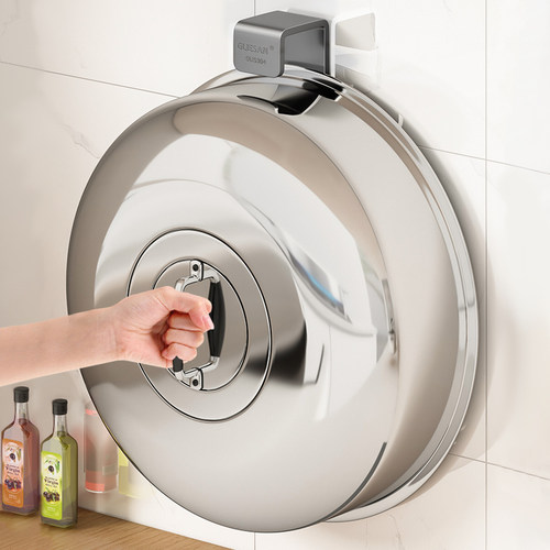 大锅盖架免打孔304不锈钢