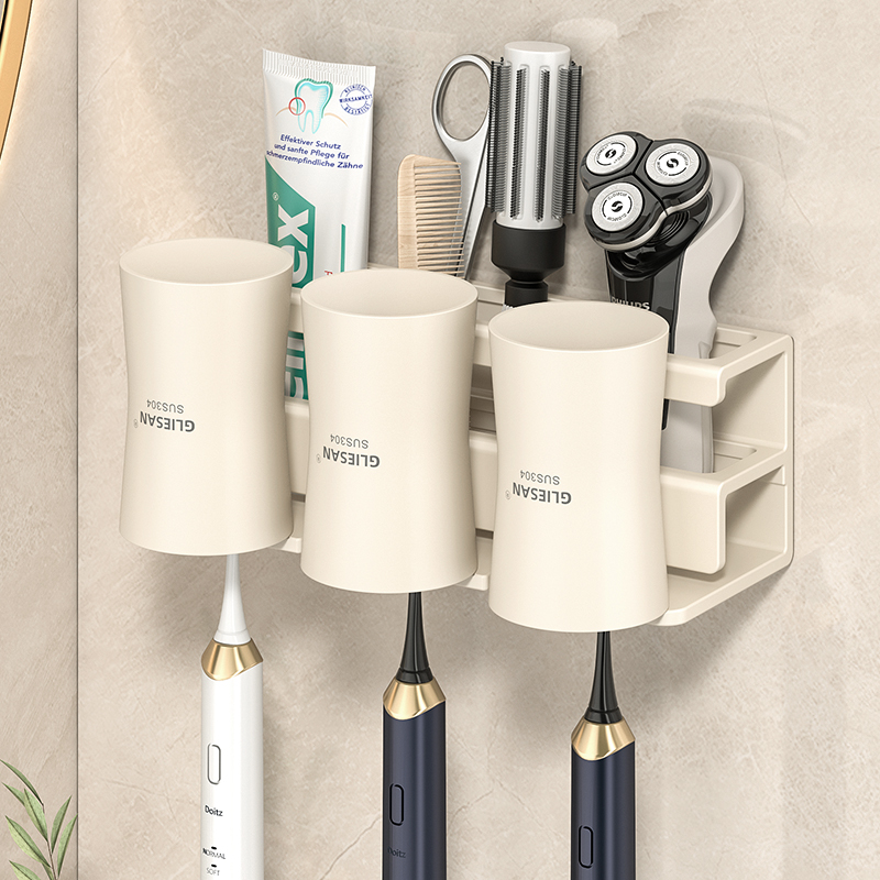 格雷莎304不锈钢牙刷架免打孔