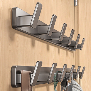 门后挂衣钩免打孔墙上挂衣架强力粘胶承重进门玄关壁挂排钩衣帽钩
