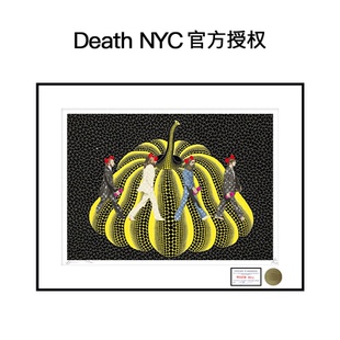 正品 画 限量亲签潮流版 Death 饰画 NYC官方授权披头士 保真装